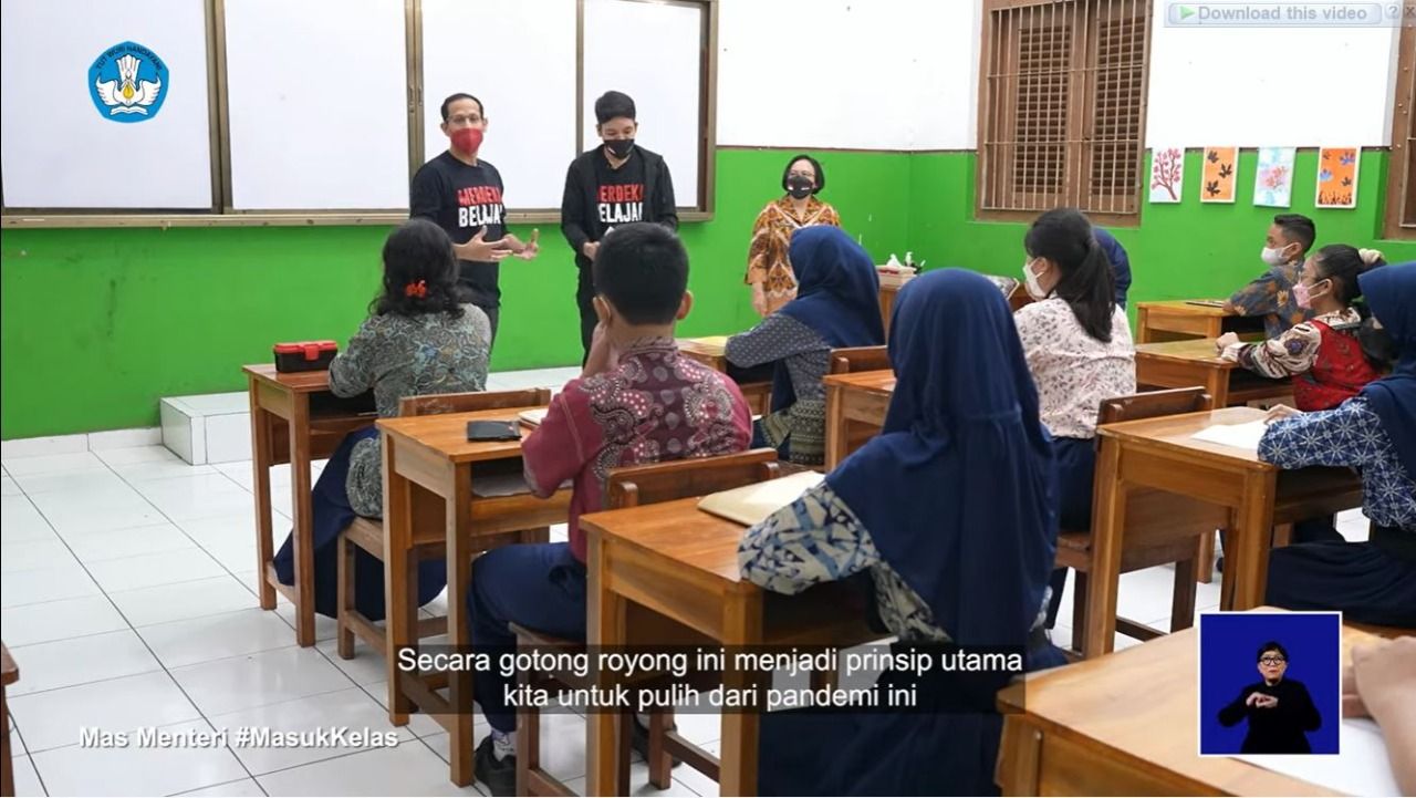 Jadi Guru Tamu, Mendikbudristek Masuk Kelas Bersama Desta