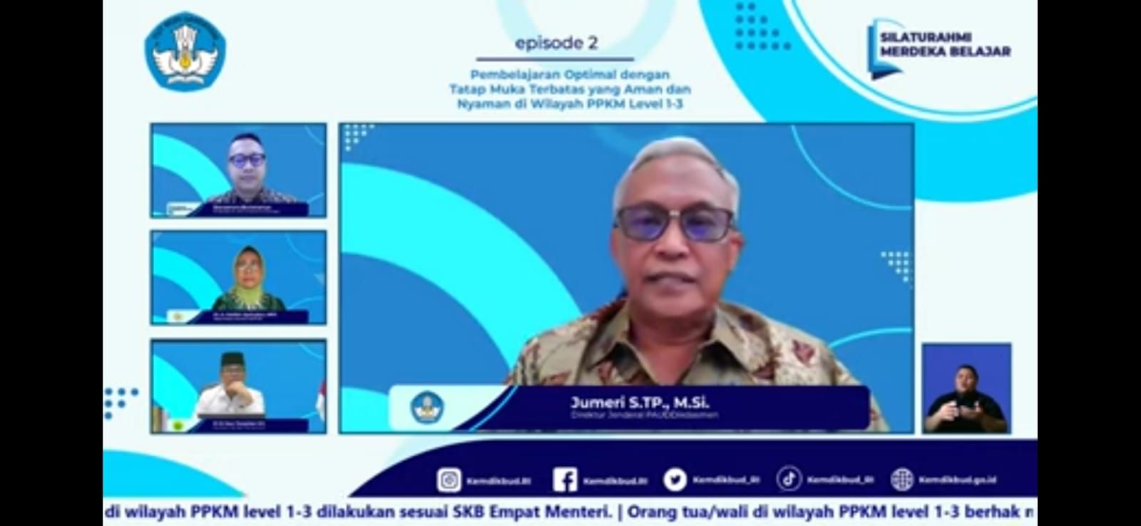 Pemberlakuan Pembelajaran Tatap Muka Terbatas yang Aman dan Nyaman di Wilayah PPKM Level 1 Sampai 3